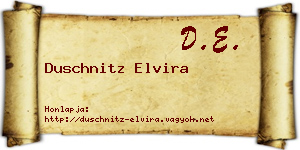 Duschnitz Elvira névjegykártya